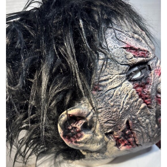 Zombie Mask With Dangling Eyeball Halloween Bloody Gore Cosplay - Picture 4 of 7